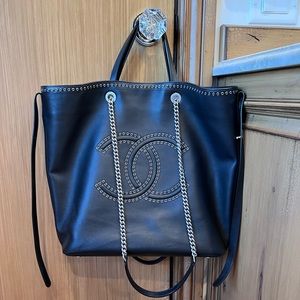 CHANEL COCO EYELET LARGE SHOPPING TOTE